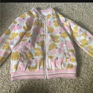 Girls' Satin Printed Bomber Jacket - Little Kid